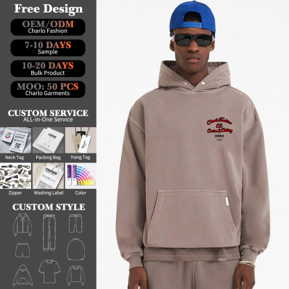 Washed Vintage Pullover Hoodie | Oversized Streetwear Hoodie | Custom OEM & ODM