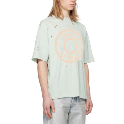 Charlo Distressed Logo Tee – Vintage Streetwear Short Sleeve