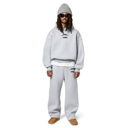 Luxury Oversized Streetwear Tracksuit – Custom Logo Hoodie & Sweatpants Set