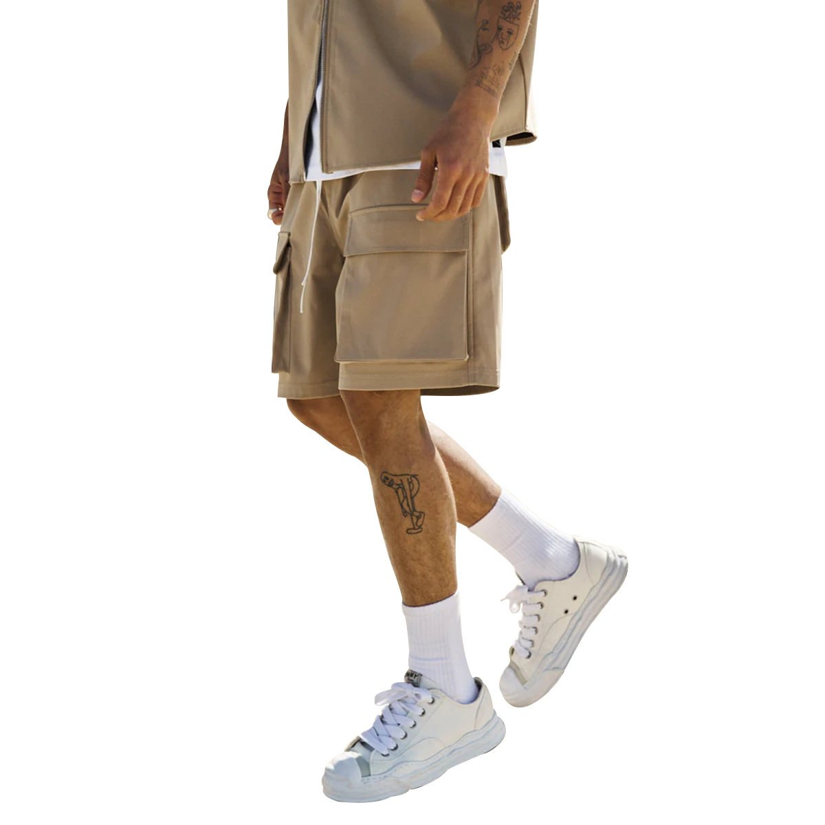 Custom Cargo Shorts with Utility Pockets – Functional Streetwear Design, Adjustable Waist, OEM/ODM (MOQ 50)