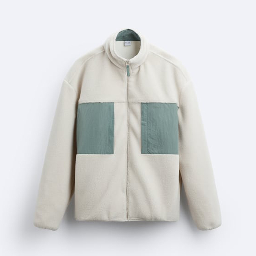 Charlo Fashion Two-Tone Fleece Jacket – Cozy Urban Streetwear 