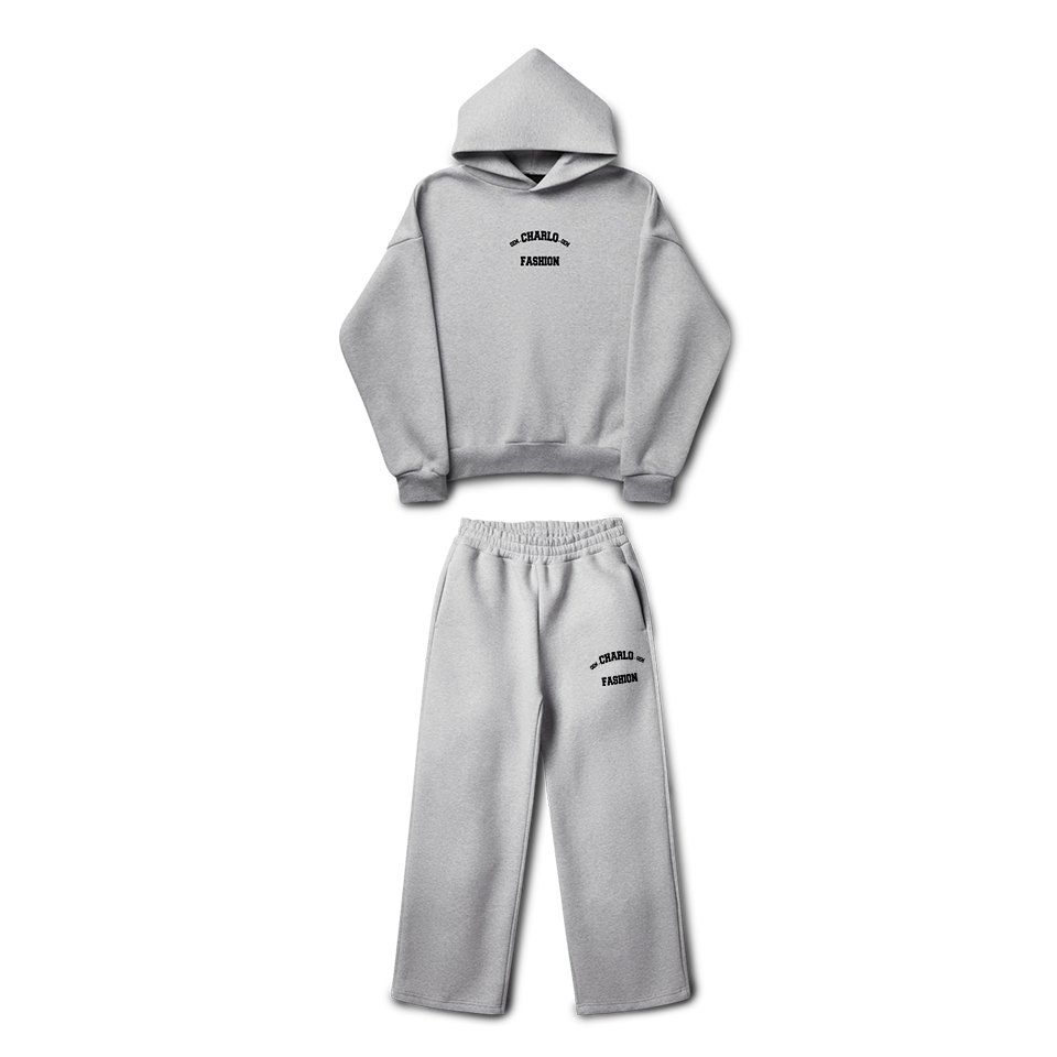 Luxury Oversized Streetwear Tracksuit – Custom Logo Hoodie & Sweatpants Set