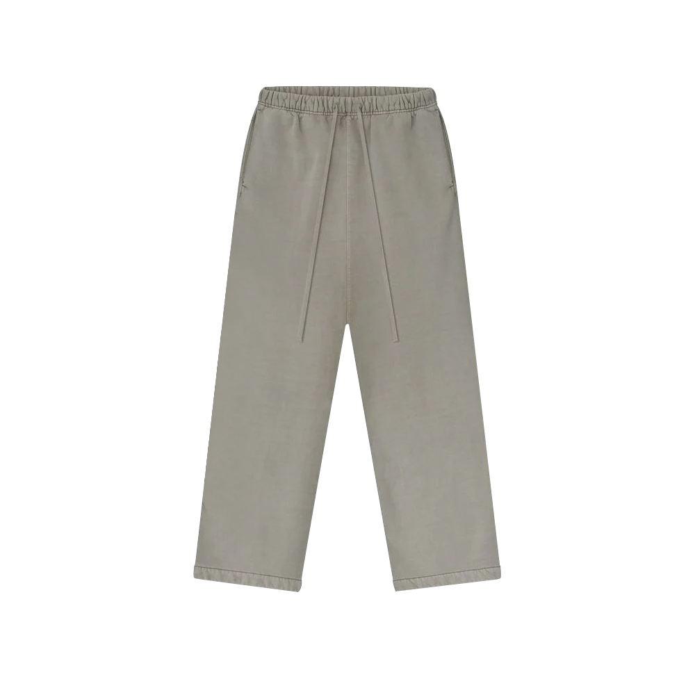 Custom Logo Wide-Leg Sweatpants | Light Grey | Personalizable