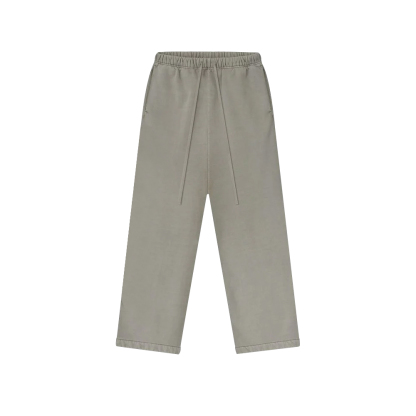 Custom Logo Wide-Leg Sweatpants | Light Grey | Personalizable