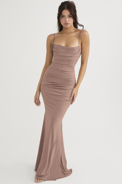 Φόρεμα με Τιράντες & Fishbone Κόψιμο σε Dopamine Χρώματα