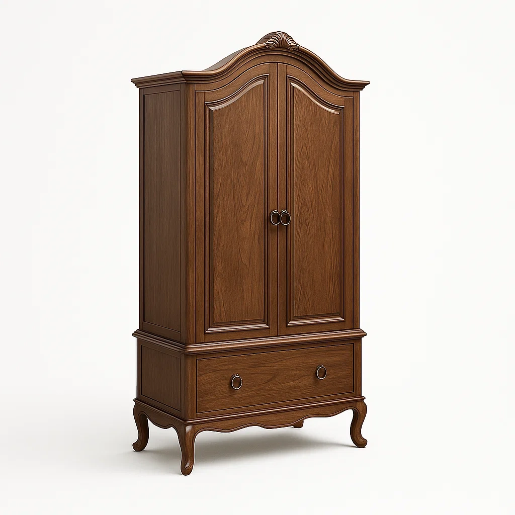 Armoire en bois avec 2 portes et 1 tiroir