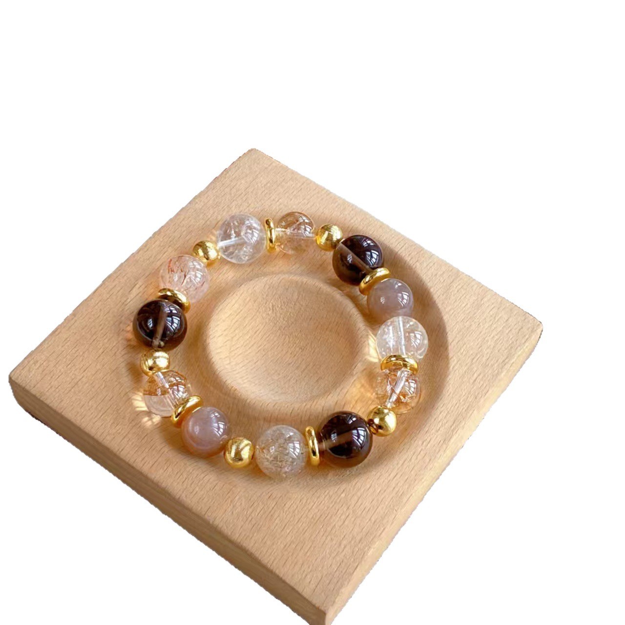 Natural gold foil, adhesive flower, milk tea, moonlight, black gold, ultra white, Ace crystal bracelet