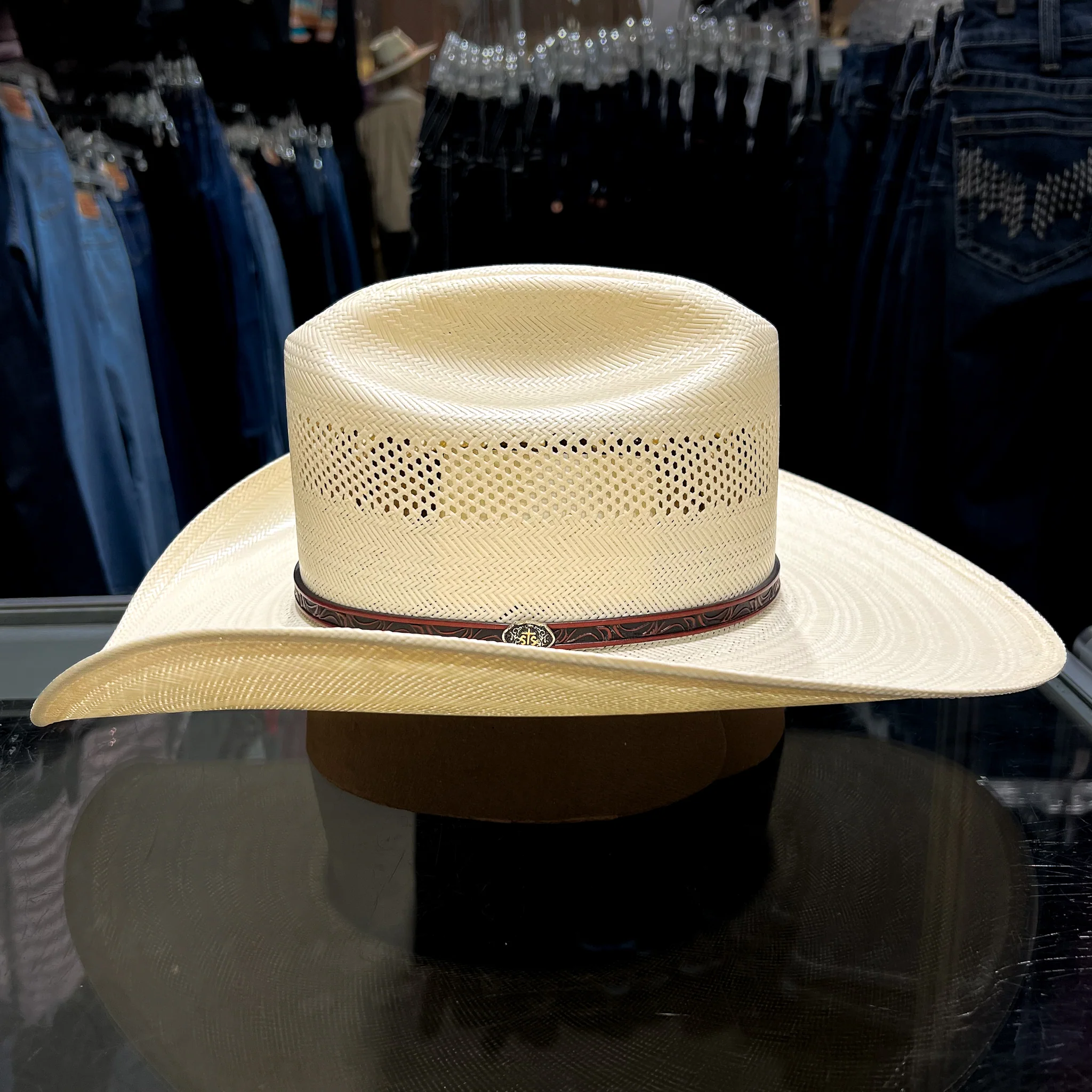 Resistol USA-Made Cream Breathable Woven Western Cowboy Hat