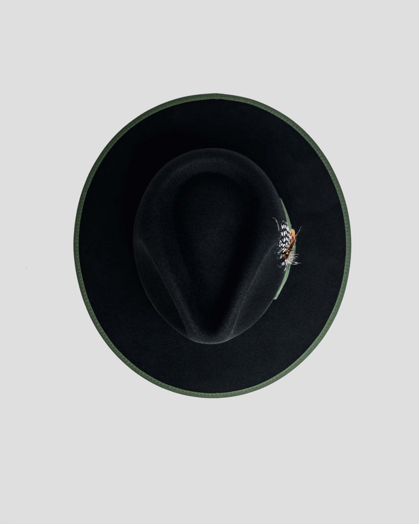 Ferguson Fedora Hat - Black + Green