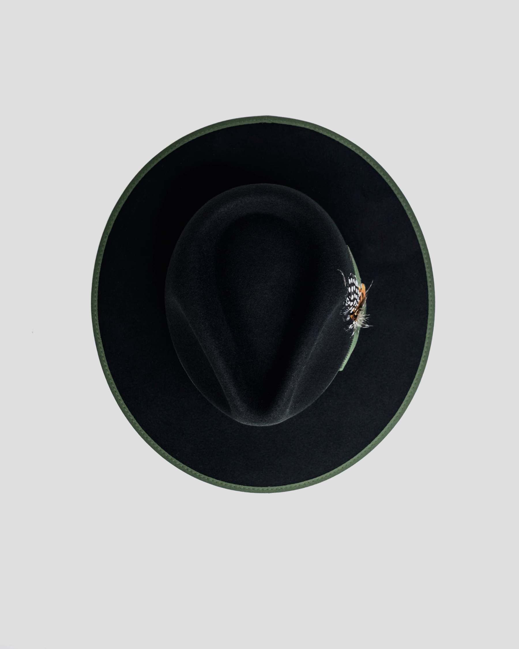 Ferguson Fedora Hat - Black + Green