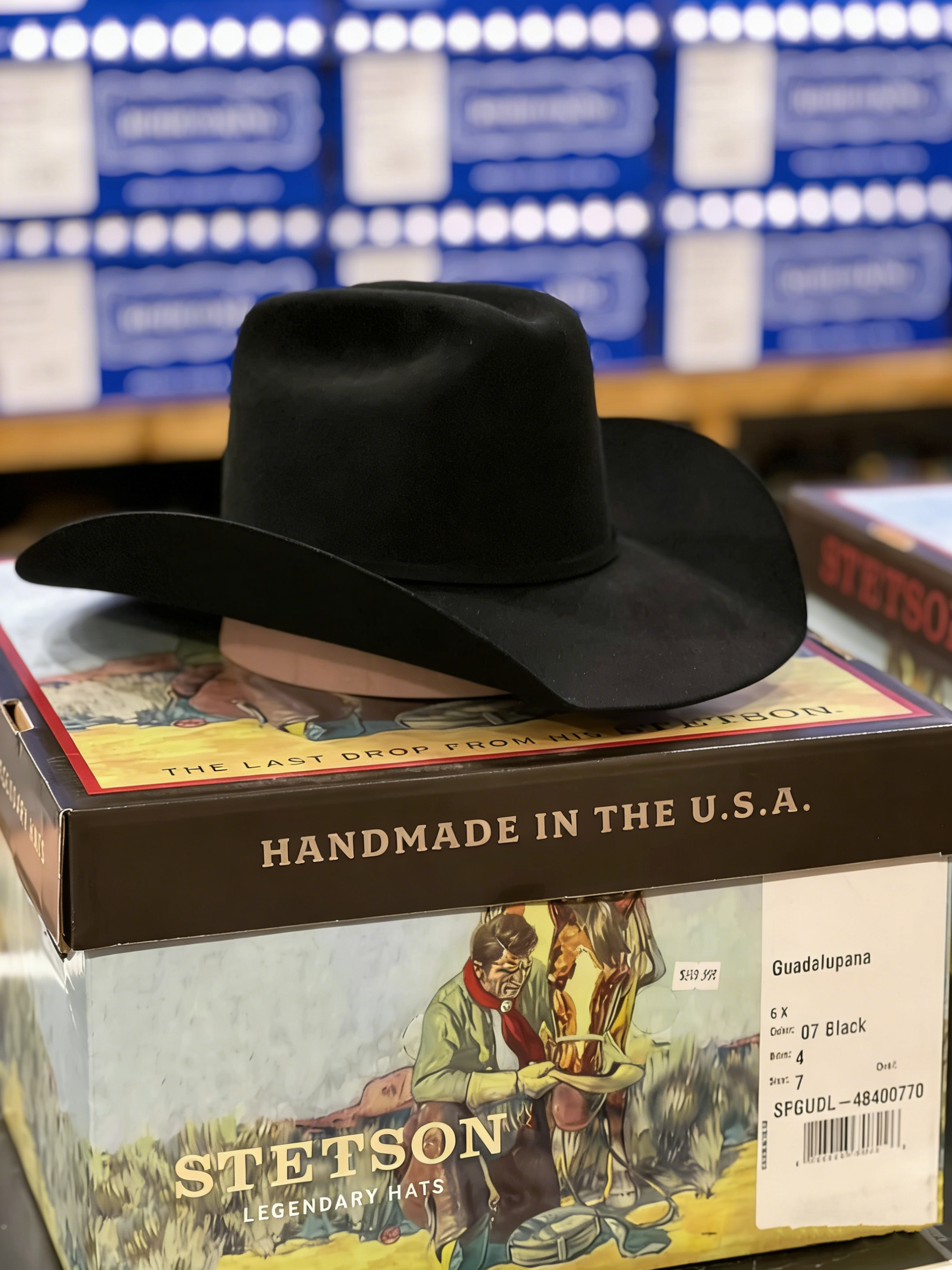 STETSON 6X NEGRO/BLACK GUADALUPANA