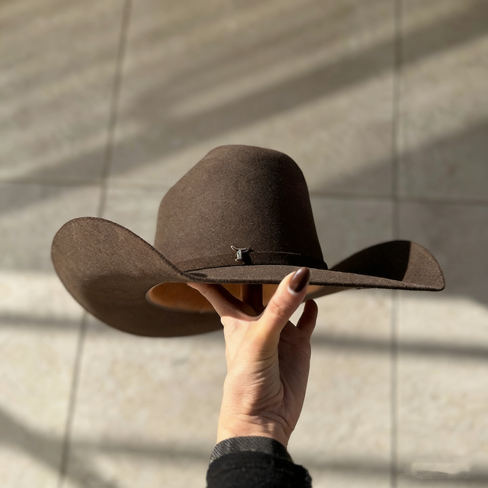Vintage Dark Brown Wool Western Cowboy