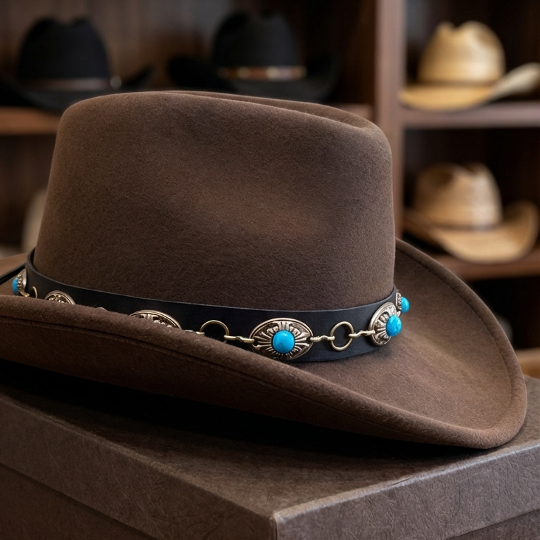 Turquoise Western Cowboy Hat
