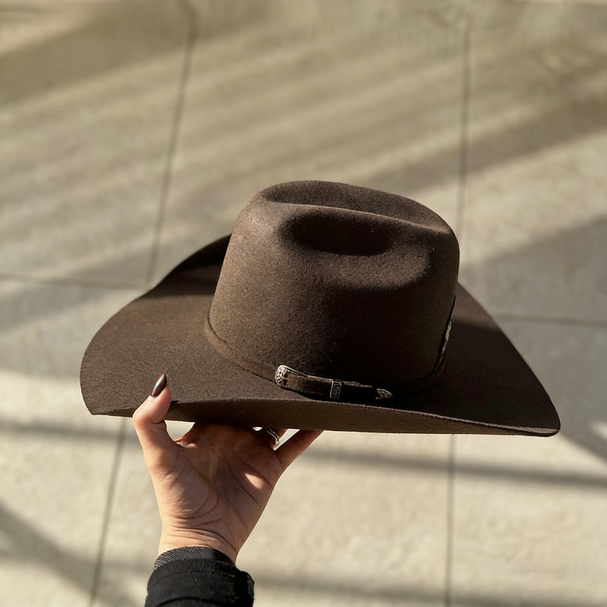 Vintage Dark Brown Wool Western Cowboy