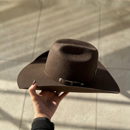 Vintage Dark Brown Wool Western Cowboy
