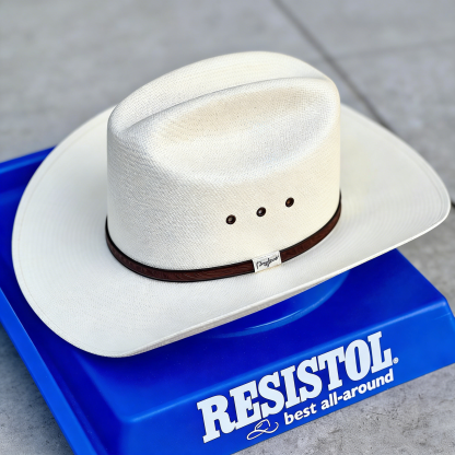 Cream straw cowboy hat
