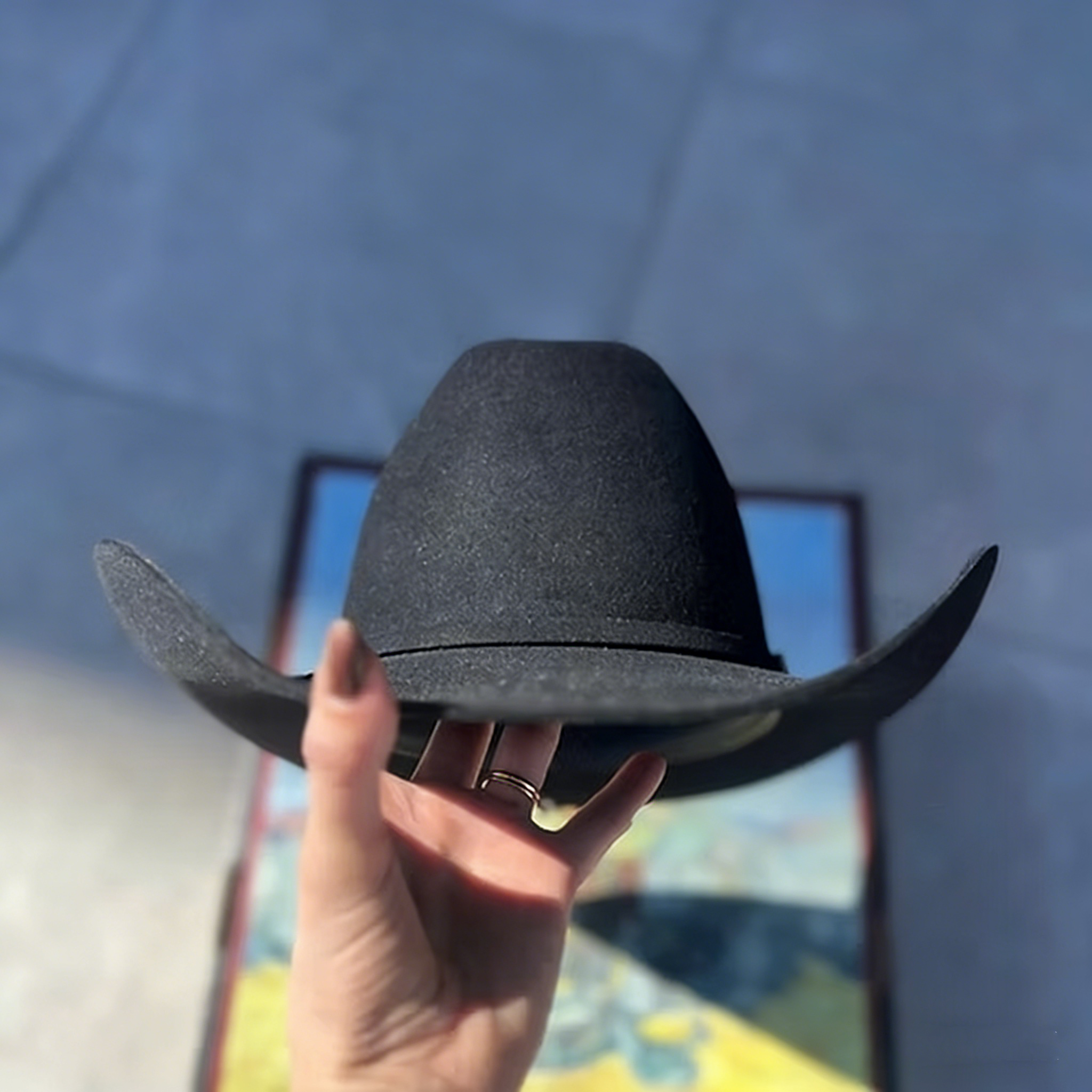 Classic Black Wool Western Cowboy