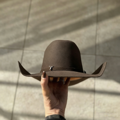 Vintage Dark Brown Wool Western Cowboy