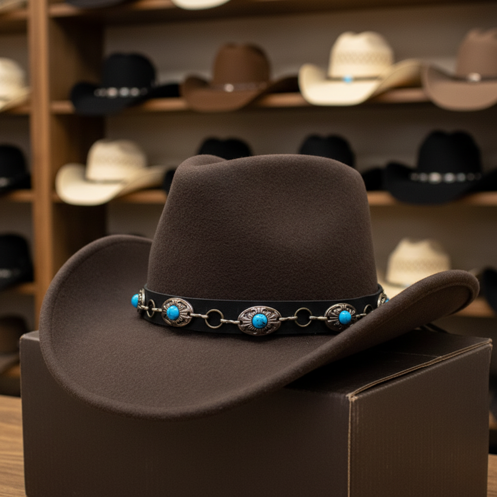 Turquoise Western Cowboy Hat