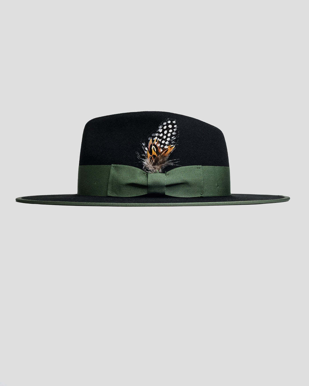 Ferguson Fedora Hat - Black + Green
