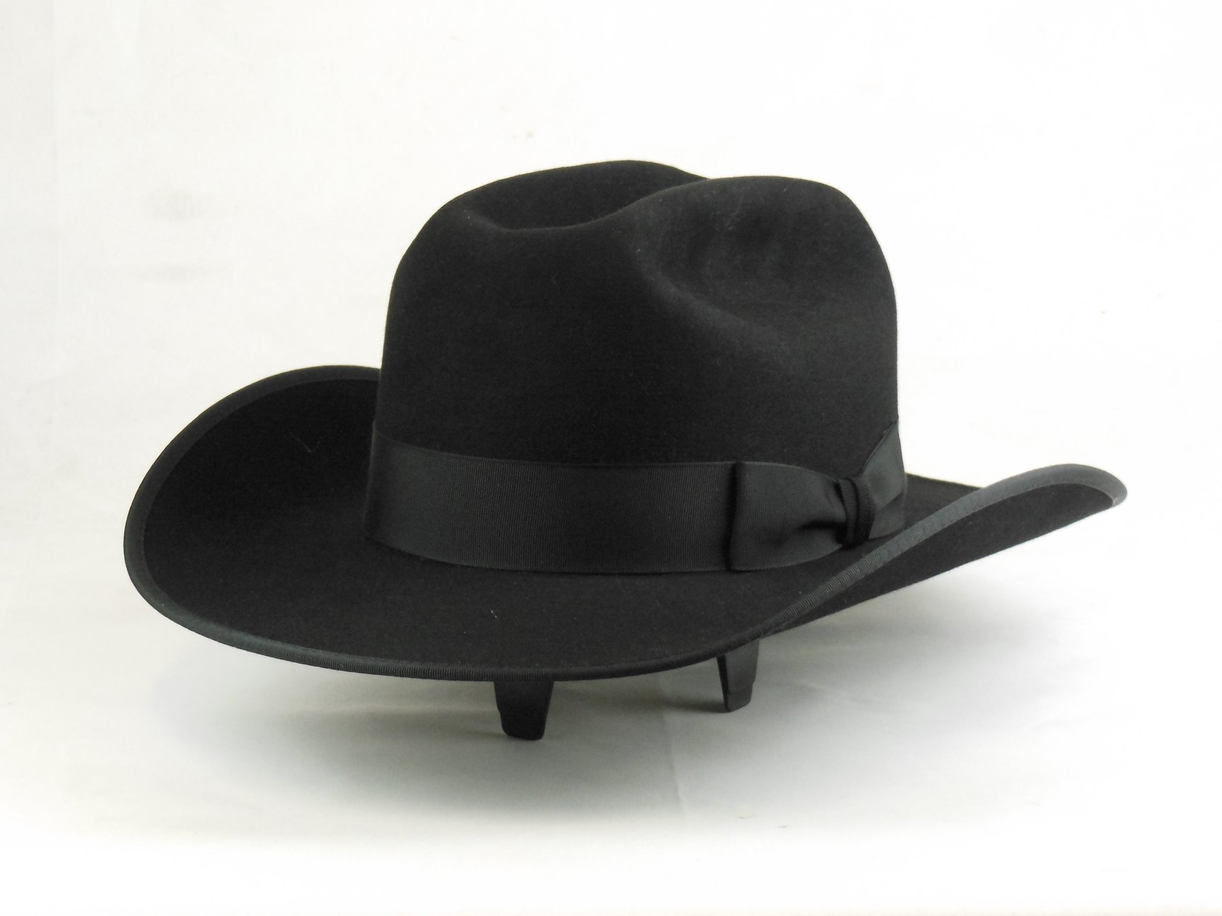 et Black Felt Western Dress Hat