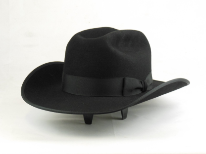 et Black Felt Western Dress Hat