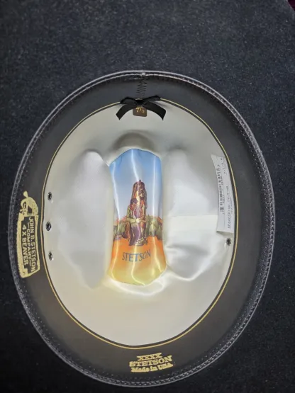 STETSON Long Oval Black Felt Hat | Classic Western Style