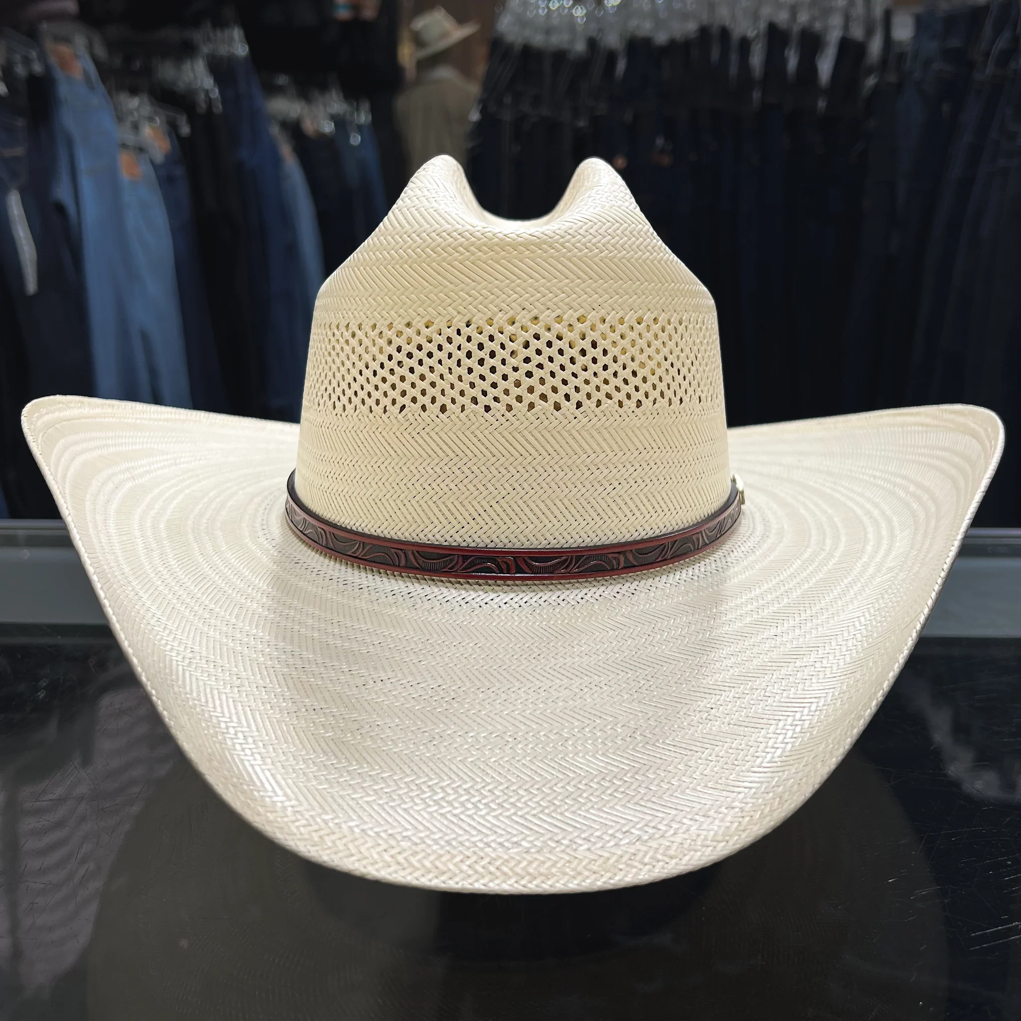 Resistol USA-Made Cream Breathable Woven Western Cowboy Hat