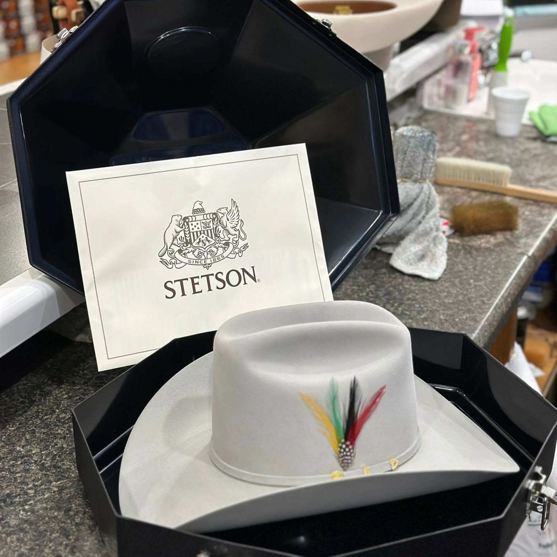 STETSON EL PRESIDENTE 100X MIST GREY COPA ALTA