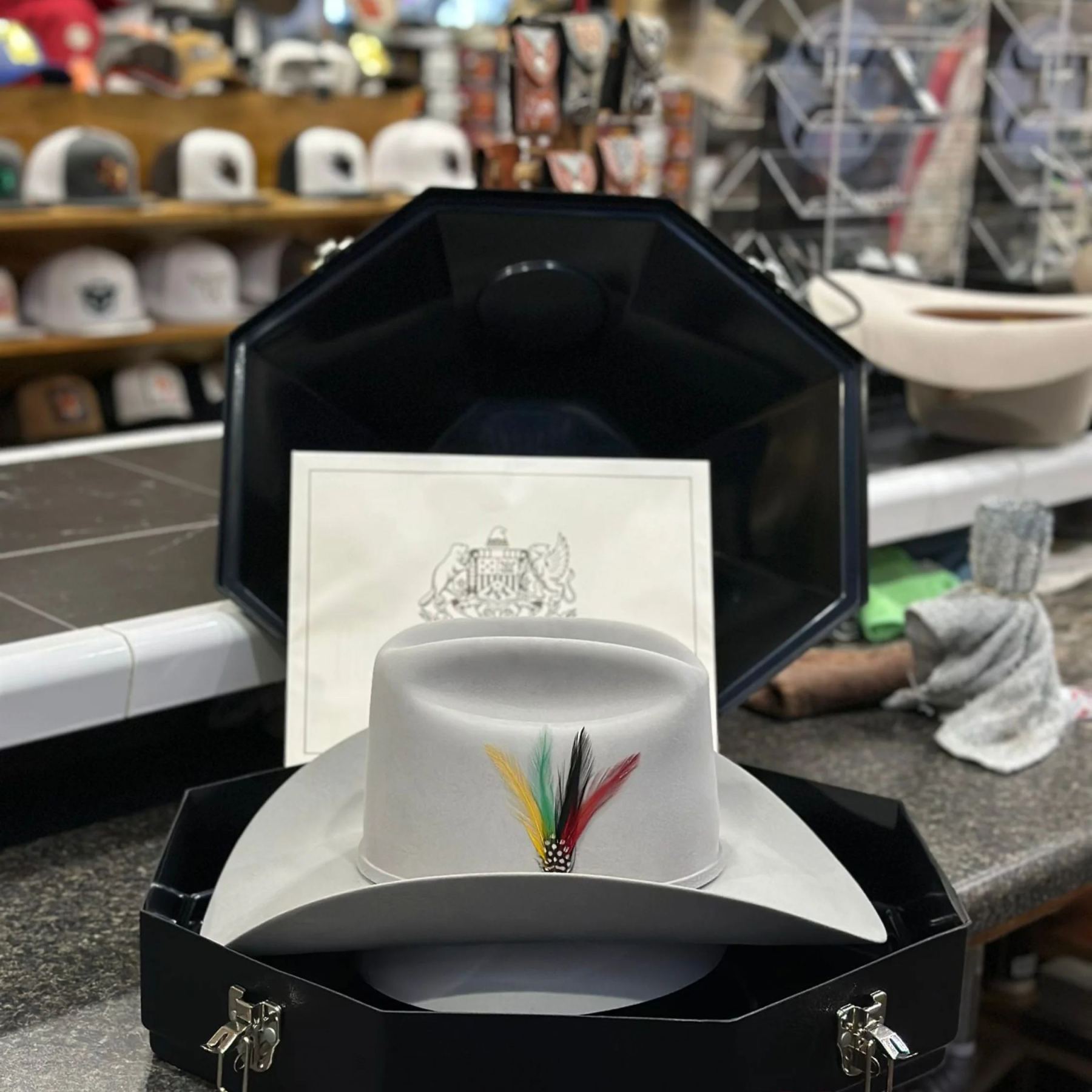 STETSON EL PRESIDENTE 100X MIST GREY COPA ALTA