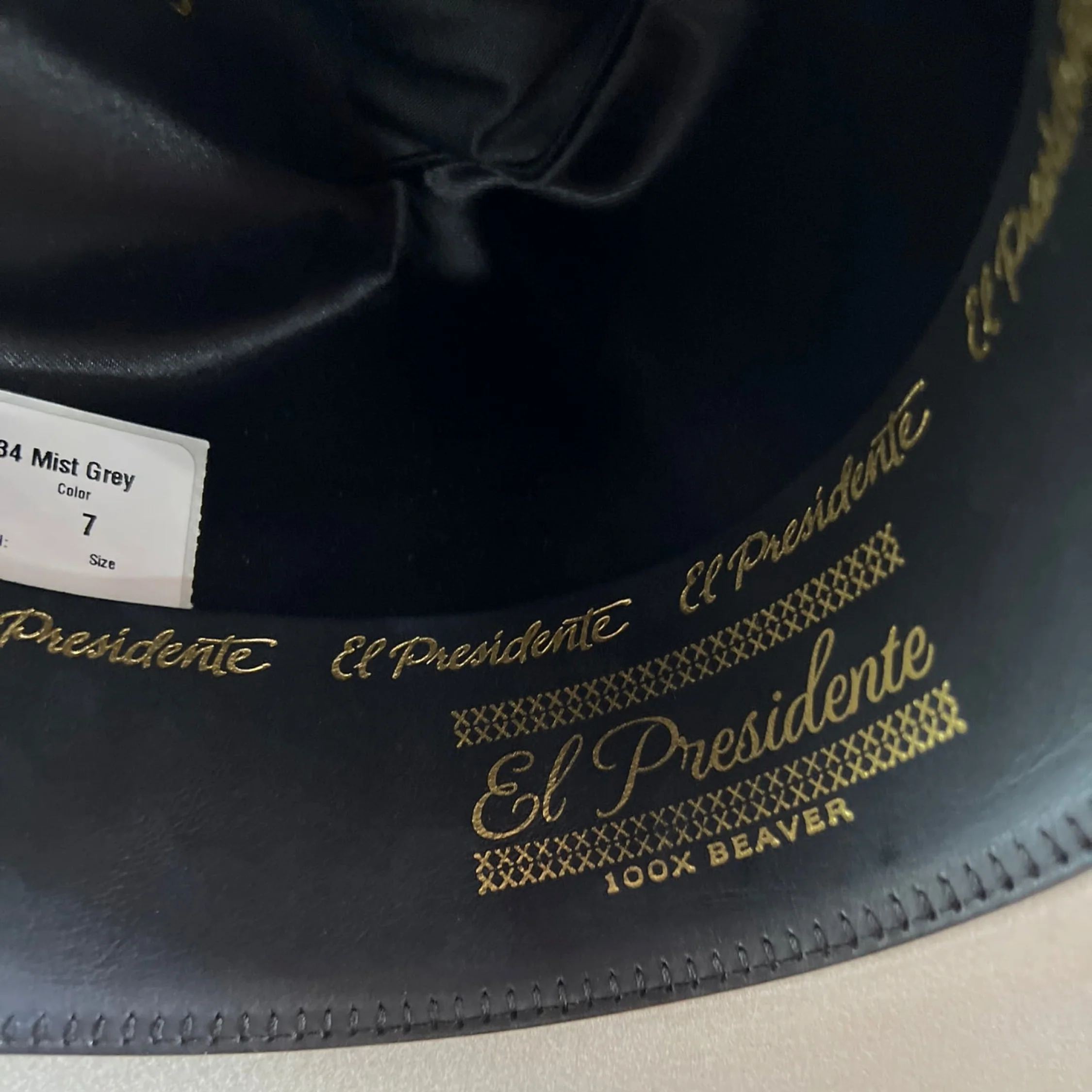 STETSON EL PRESIDENTE 100X MIST GREY COPA ALTA