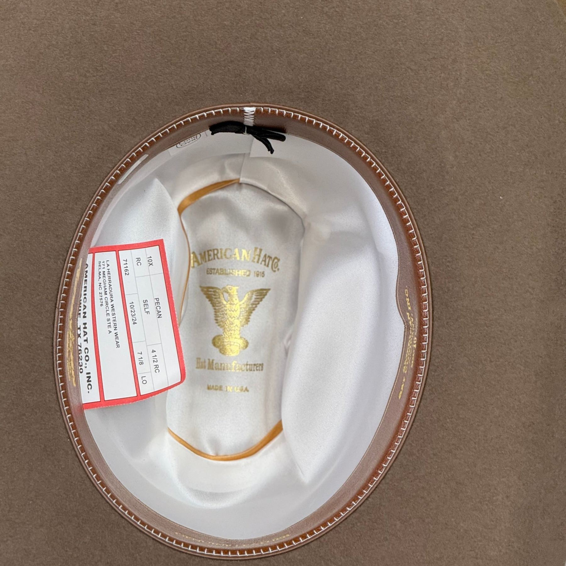 10X American Felt Hat Pecan