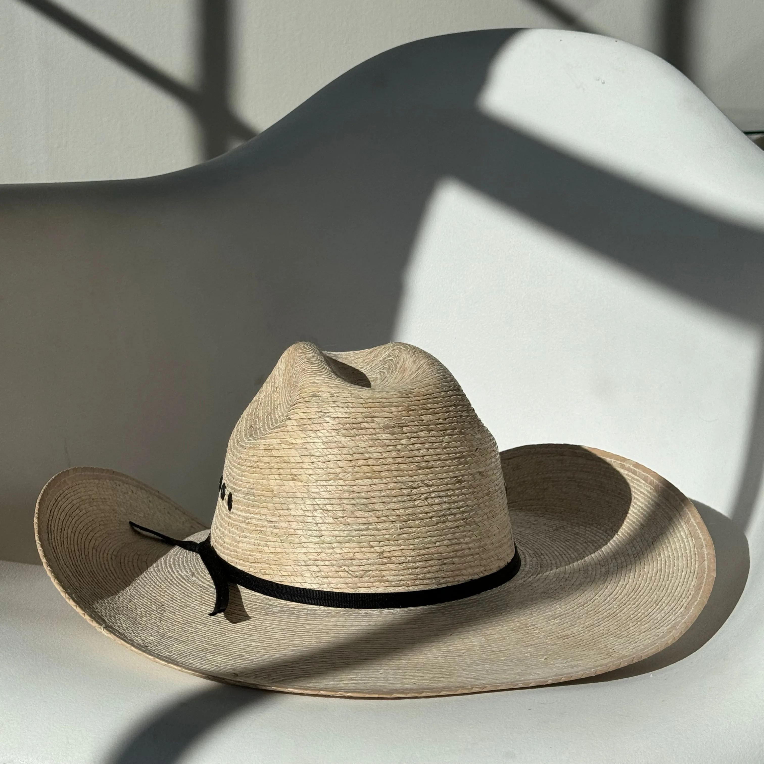 Clay Spring Summer Palm W/ Black Band Cowboy Hat