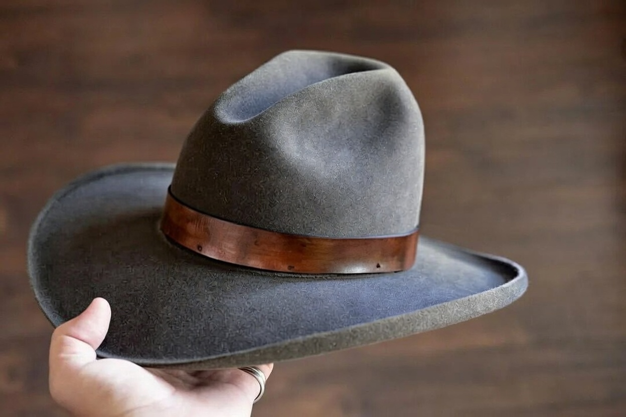 Grey Cherry Western Wellema Hat