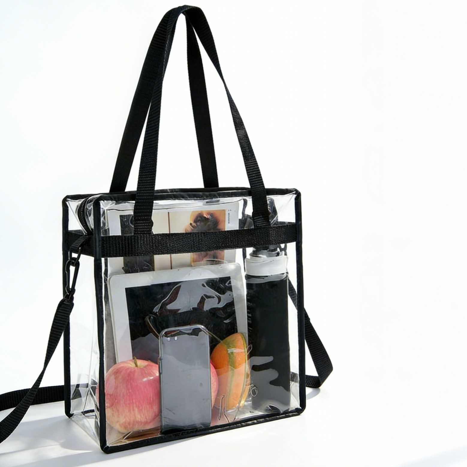 Clear bags Stadium Approved Clear Tote Bag with Zipper Closure Crossbody Messenger Shoulder Bag with Adjustable Strap