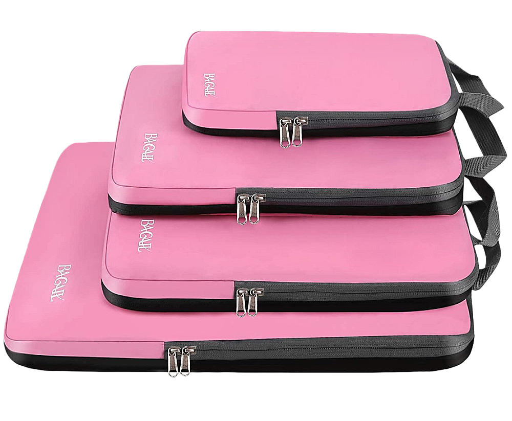 4 Set Compression Packing Cubes Travel Expandable Packing Organizers