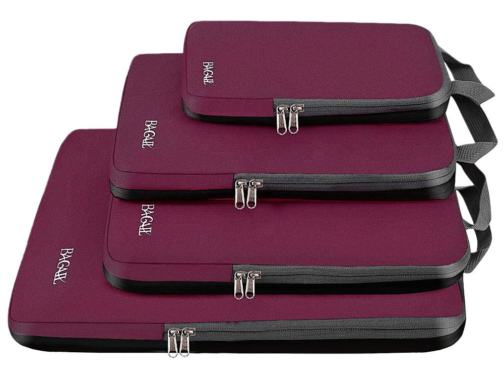 4 Set Compression Packing Cubes Travel Expandable Packing Organizers