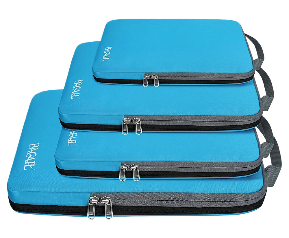 4 Set Compression Packing Cubes Travel Expandable Packing Organizers