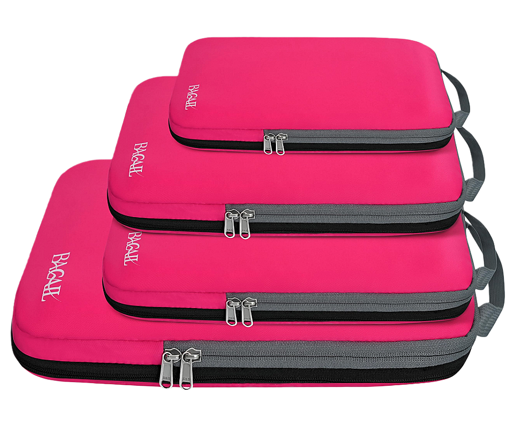 4 Set Compression Packing Cubes Travel Expandable Packing Organizers