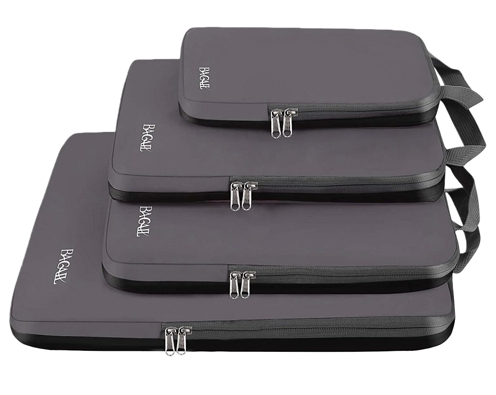 4 Set Compression Packing Cubes Travel Expandable Packing Organizers