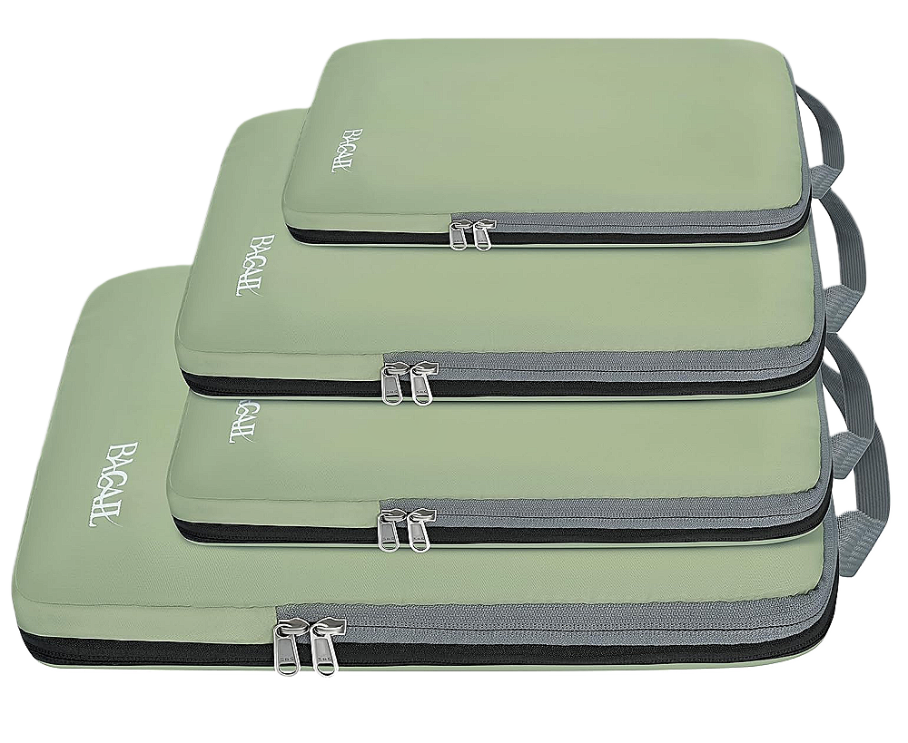 4 Set Compression Packing Cubes Travel Expandable Packing Organizers