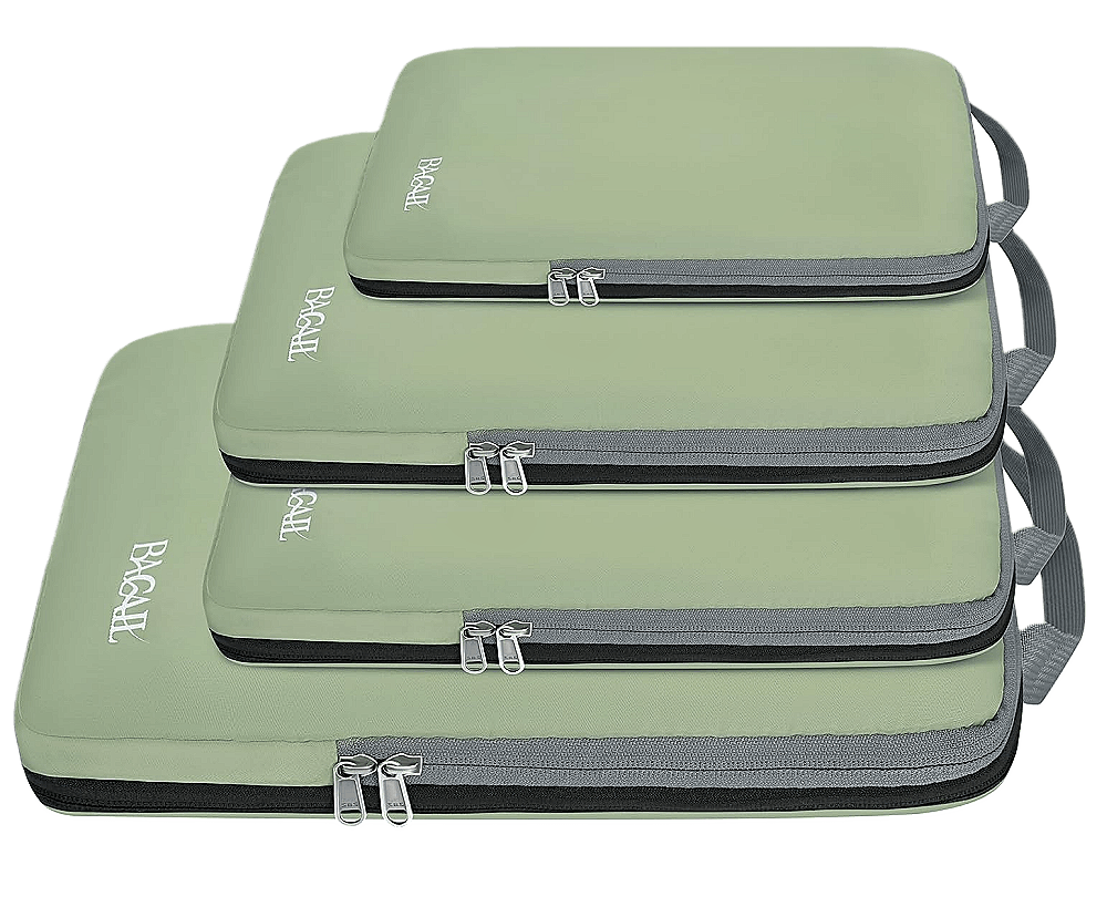 4 Set Compression Packing Cubes Travel Expandable Packing Organizers