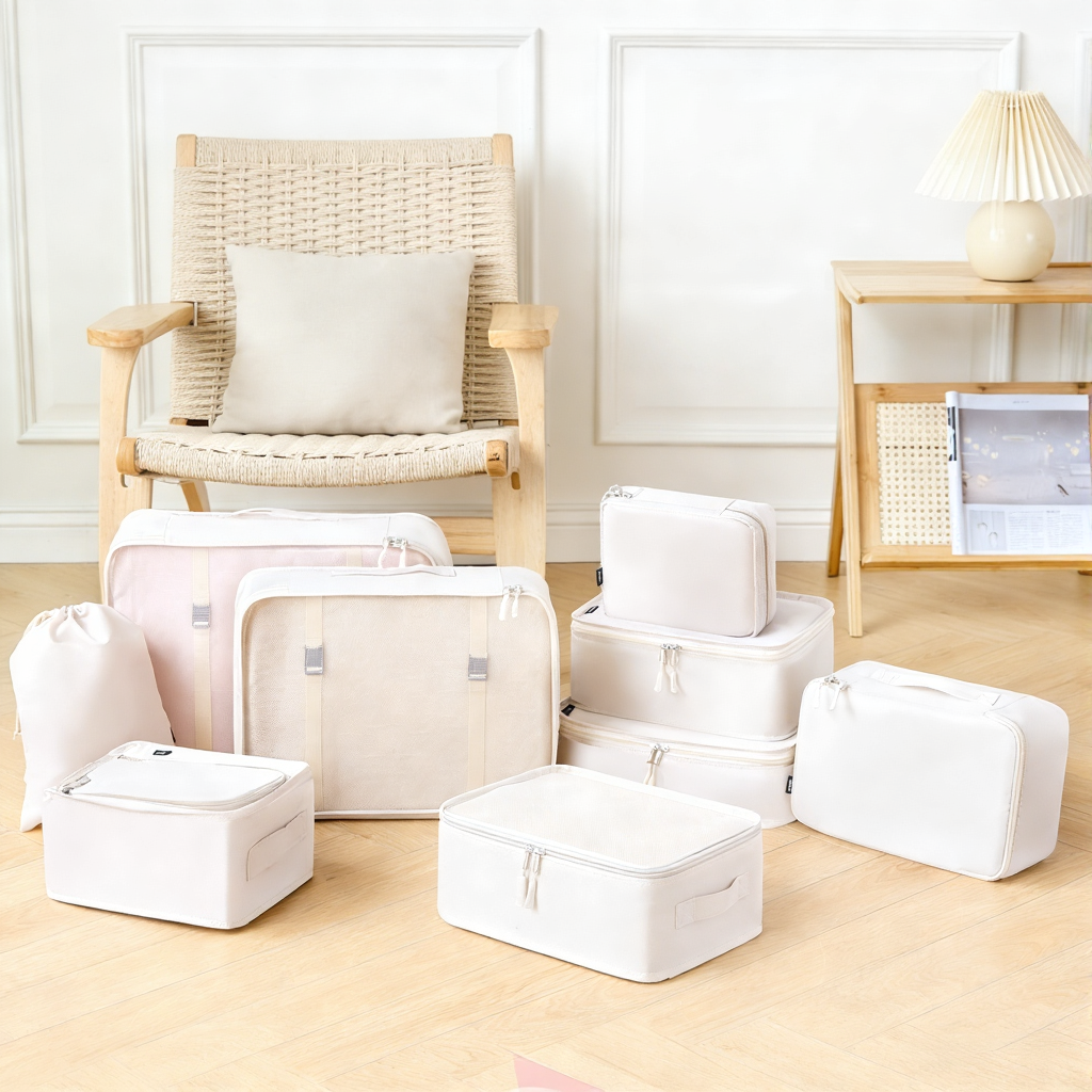 Packing Cubes Luggage Packing Organizers with laundry bag and shoe bag (8Set)