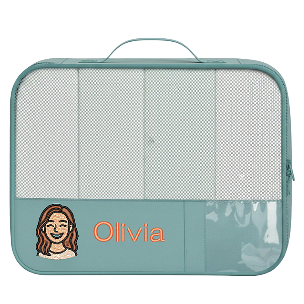 Bagail Personalized 9 Set Label Packing Cubes - Custom Text & Image Luggage Organizers