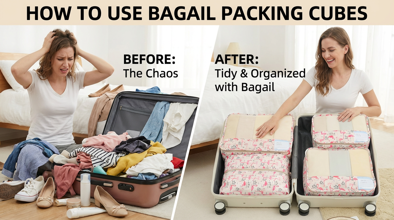 How to use bagail packing cubes？-BAGAIL
