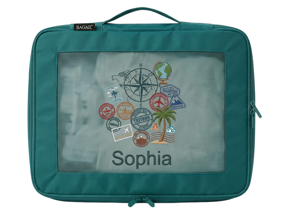 Bagail Personalized Packing Cubes - Custom Text & Image Luggage Organizers