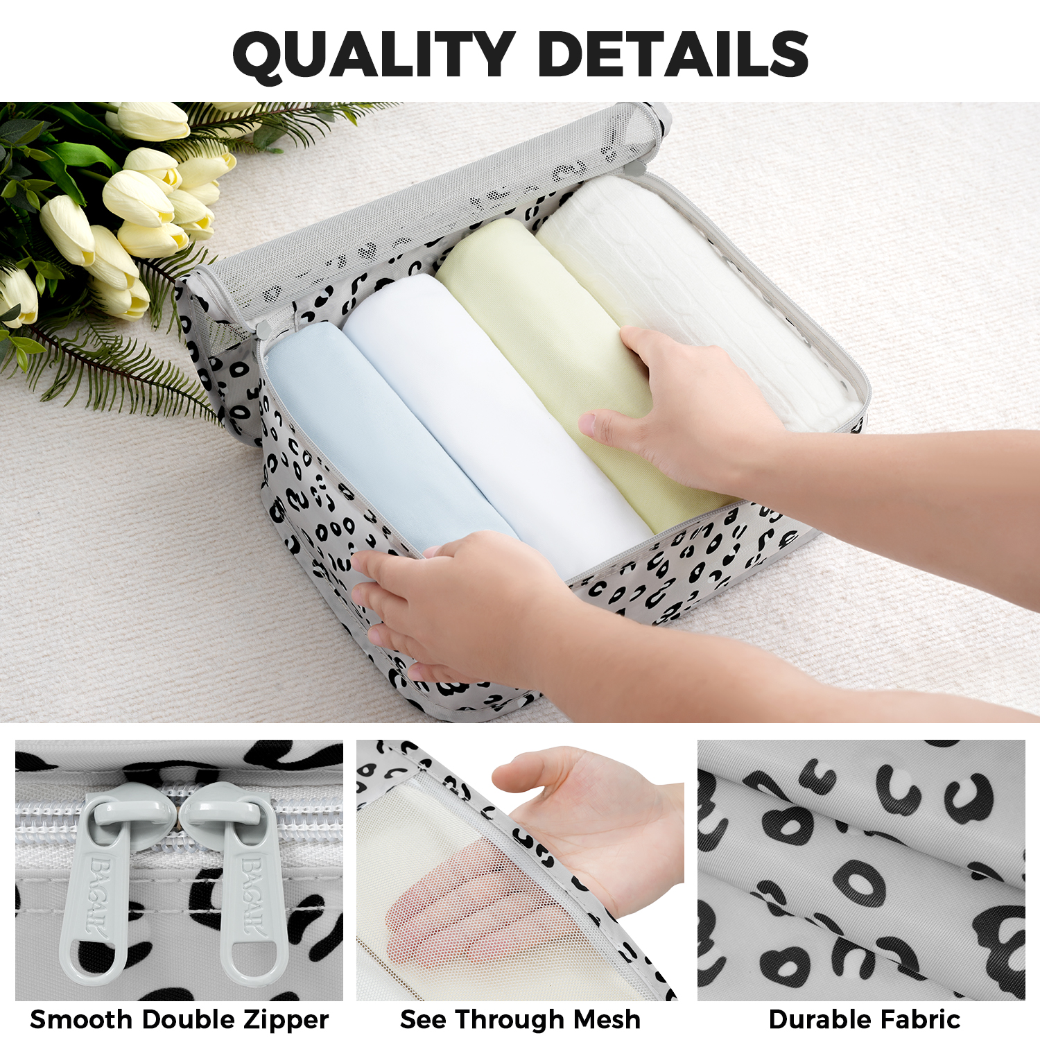 9 Set Label Packing Cubes with Packing List Luggage Packing Organizers for Travel Accessories