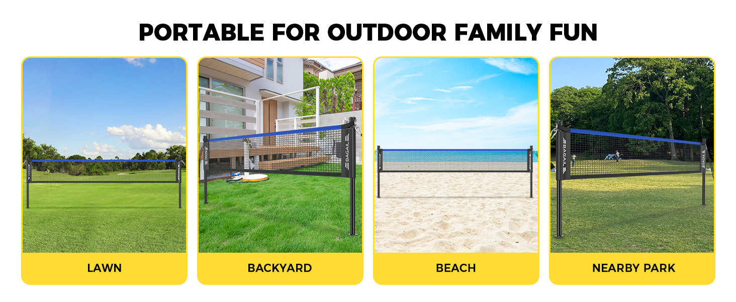 outdoor badminton net set backyard badminton net official size badminton net family sports equipment