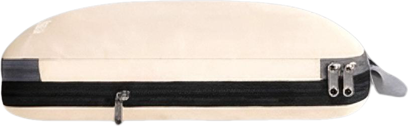 Side view of the fully compressed packing cube