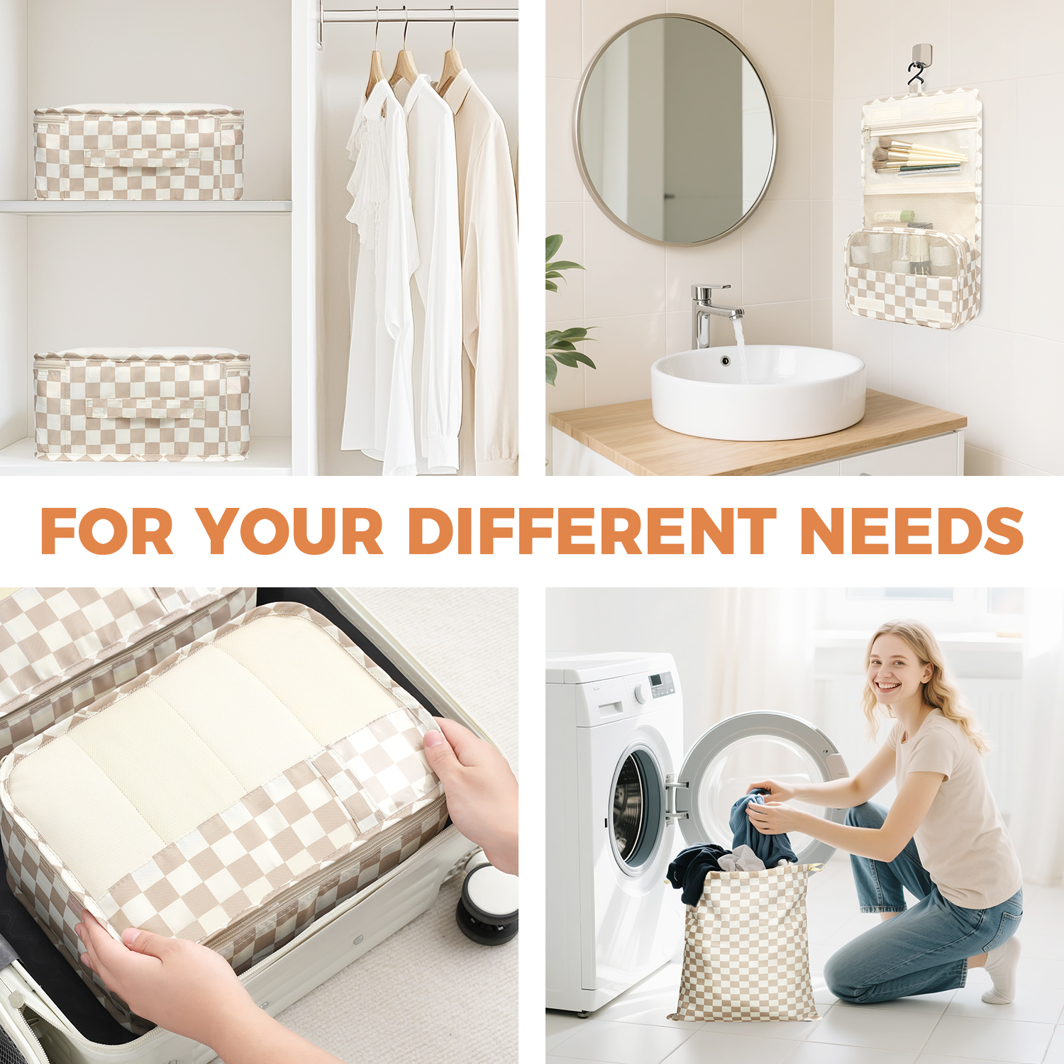 9 Set Label Packing Cubes with Packing List Luggage Packing Organizers for Travel Accessories